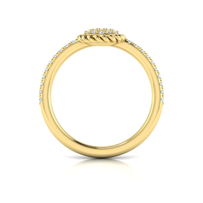 Round Shaped Diamond Pavé Ring