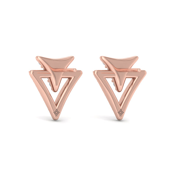 Diamond Earrings from MIRAVEL Collection in 14KT Rose Gold