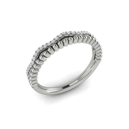Stackables Wedding Band in Platinum by Vlora Bridal