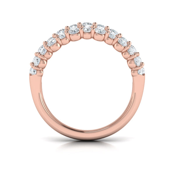 Diamond Double Row Statement Ring