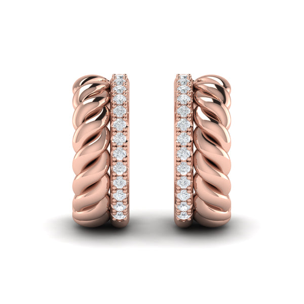 Twisted Double Hoop Earrings