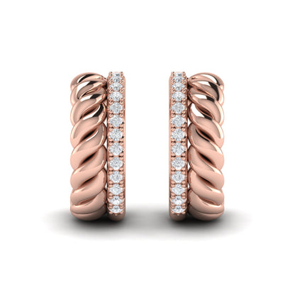 Twisted Double Hoop Earrings