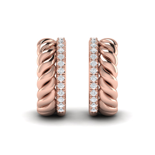 Twisted Double Hoop Earrings