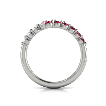 Diamond and Ruby Open Wrap Ring