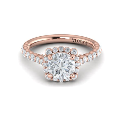 Floating Halo Round Engagement Ring