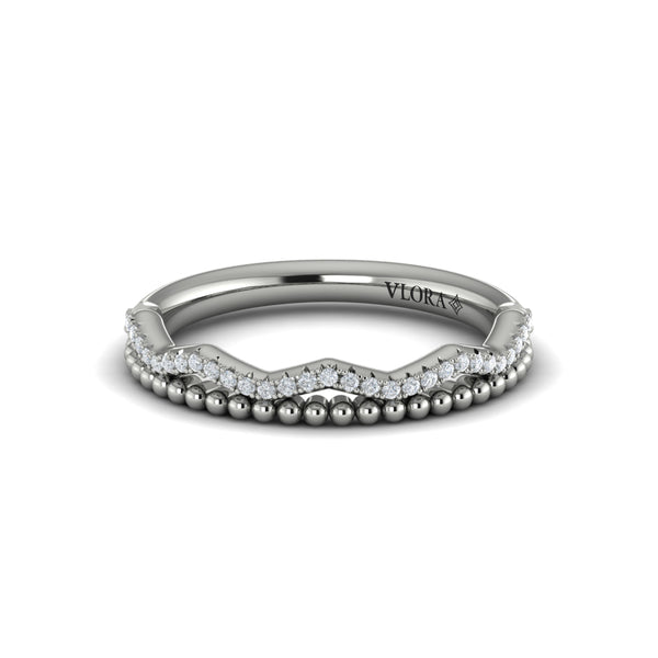 Stackables Wedding Band in Platinum by Vlora Bridal