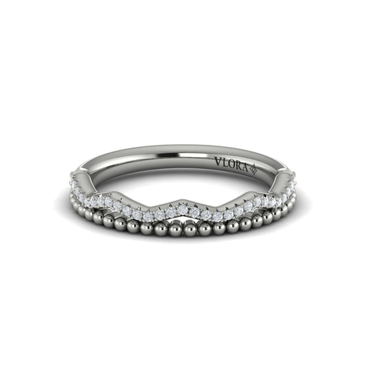 Stackables Wedding Band in Platinum by Vlora Bridal