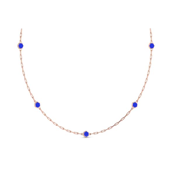 Multi Diamond Honeycomb Link Necklace