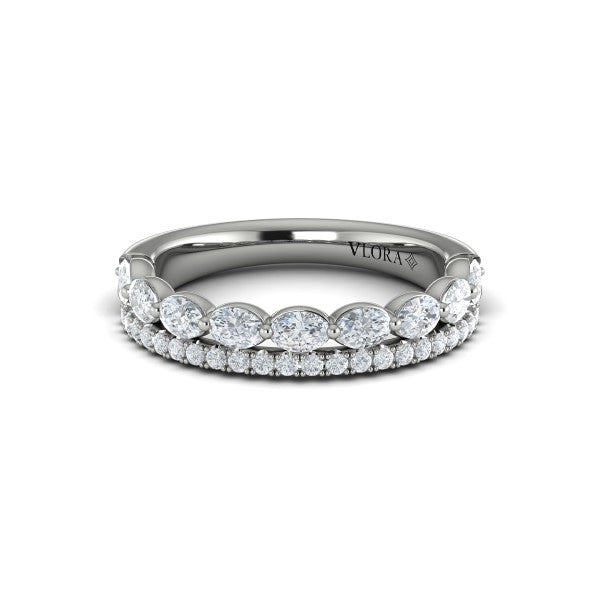 Stackable Bands Wedding Band in Platinum by Vlora Bridal