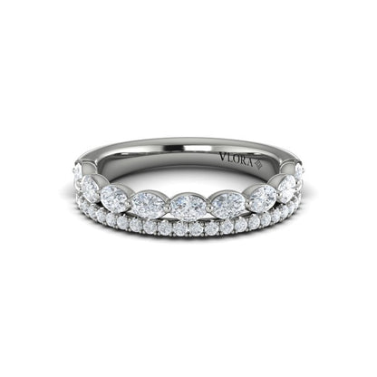 Stackable Bands Wedding Band in Platinum by Vlora Bridal