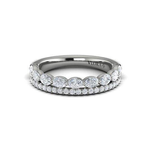 Stackable Bands Wedding Band in Platinum by Vlora Bridal