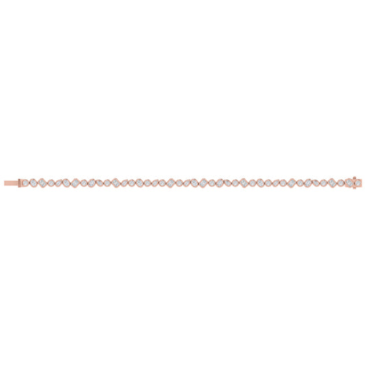 Mixed Shape Bezel Set Diamond Bracelet