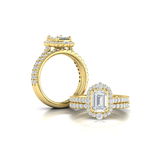 Matching Bands Wedding Band in 14K Yellow Gold by Vlora Bridal