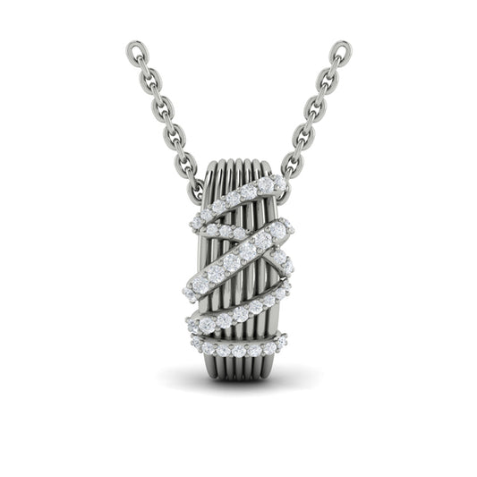 Diamond Ribbon Pendant