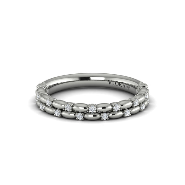Stackables Wedding Band in Platinum by Vlora Bridal