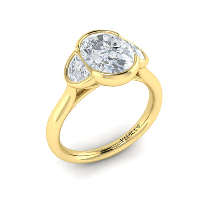 Bezel Three-Stone Engagement Ring