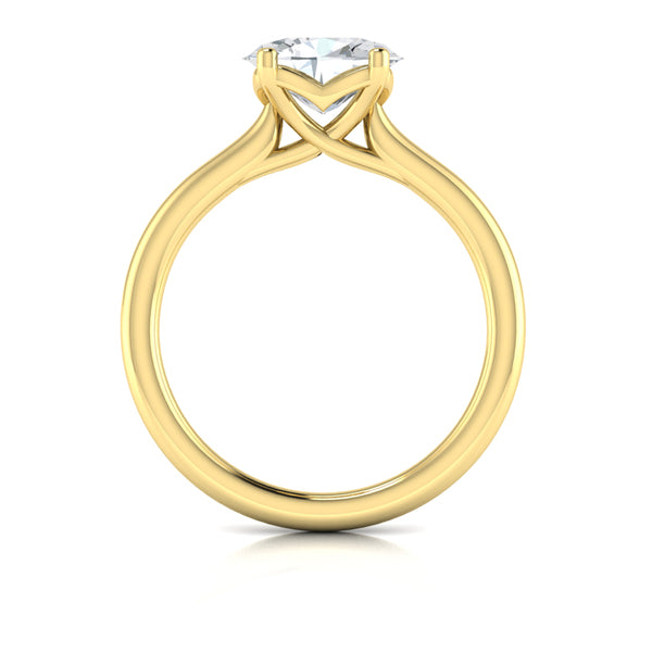 Horizon Oval Solitaire Engagement Ring