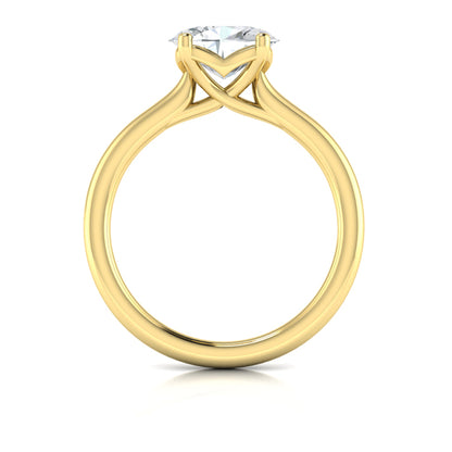 Horizon Oval Solitaire Engagement Ring
