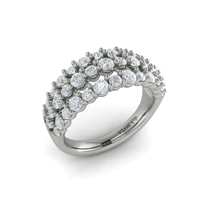 Diamond Double Row Statement Ring
