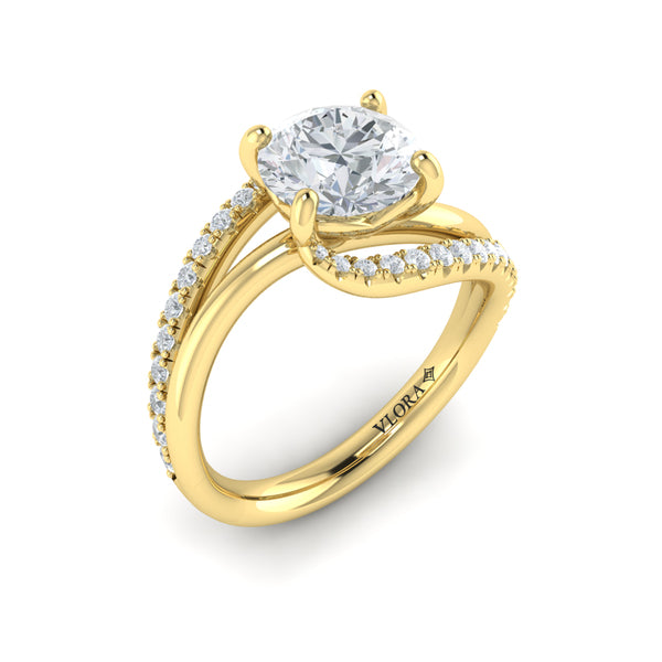 Graceful Curves Engagement Ring