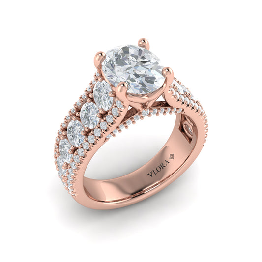 Dramatic Oval Engagement Ring