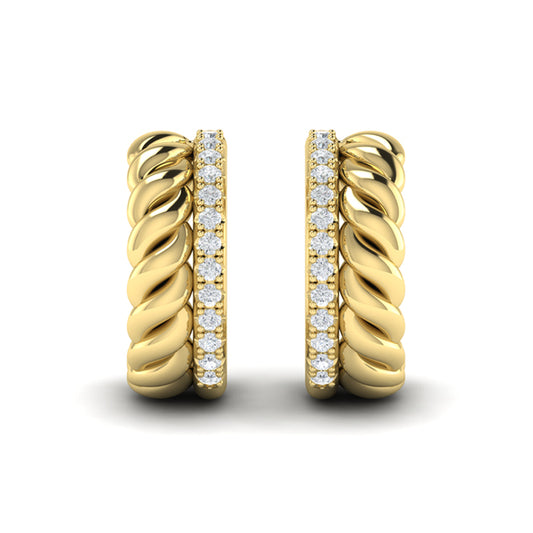 Twisted Double Hoop Earrings