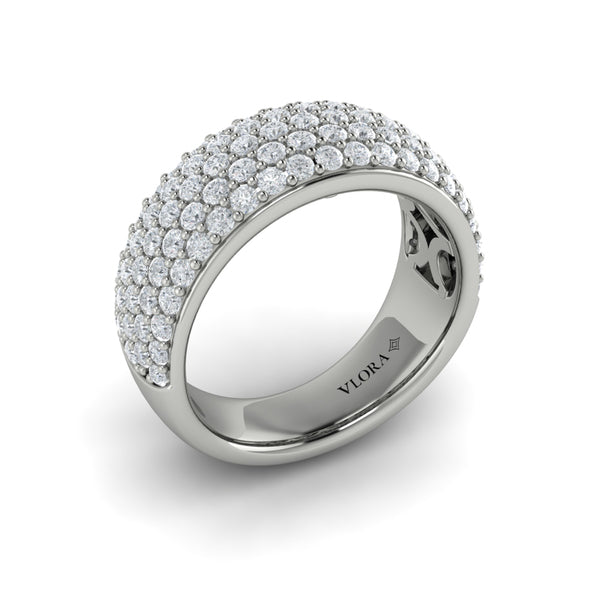 Diamond Multi-Row Statement Ring