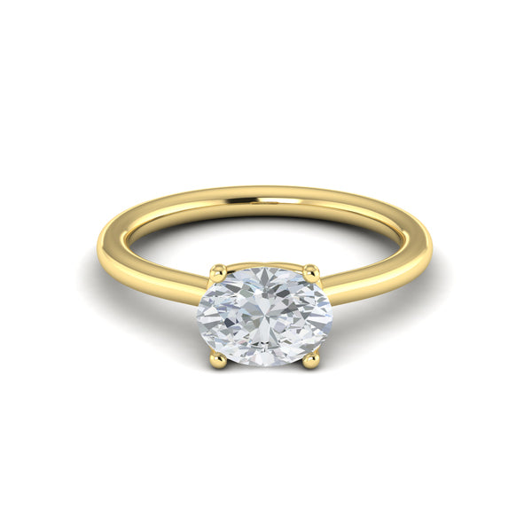 Horizon Oval Solitaire Engagement Ring
