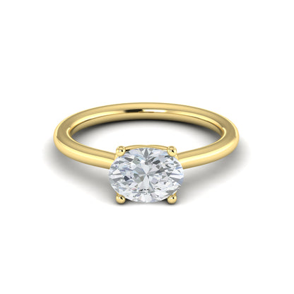Horizon Oval Solitaire Engagement Ring