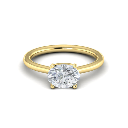 Horizon Oval Solitaire Engagement Ring