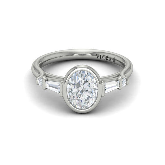 Faceted Elegance Engagement Ring