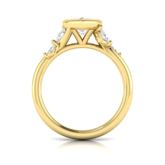 Marquise Bezel Diamond Accent Ring