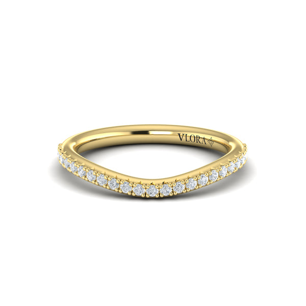 Matching Bands Wedding Band in 14K Yellow Gold by Vlora Bridal