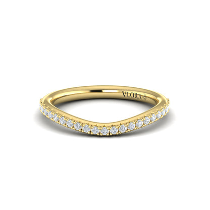 Matching Bands Wedding Band in 14K Yellow Gold by Vlora Bridal