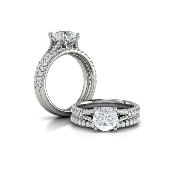 Matching Bands Wedding Band in Platinum by Vlora Bridal