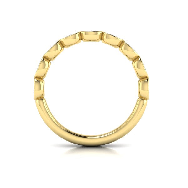 Bezel-Set Oval Stackable Band