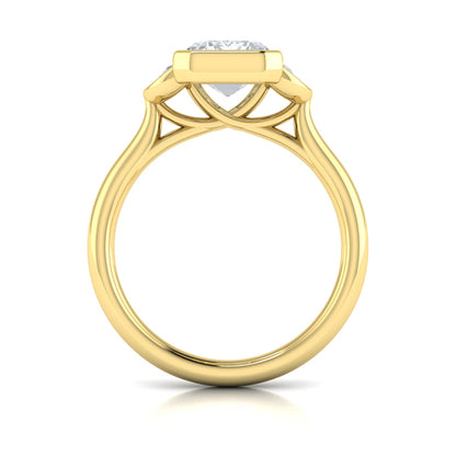 Bezel Three-Stone Engagement Ring