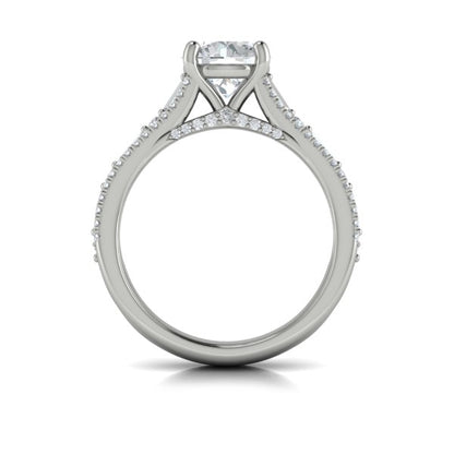 Round Classic Engagement Ring in Platinum by Vlora Bridal
