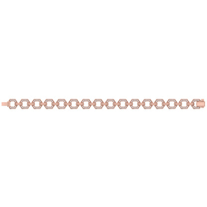 Diamond Open Honeycomb Link Bracelet