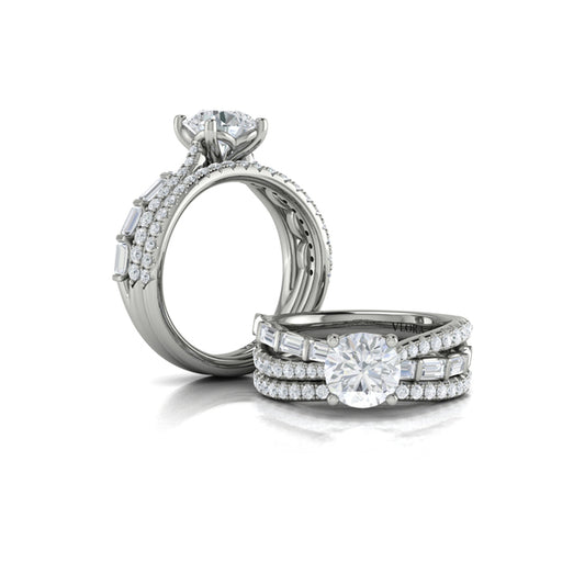 Matching Bands Wedding Band in Platinum by Vlora Bridal