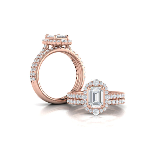 Matching Bands Wedding Band in 14K Rose Gold by Vlora Bridal
