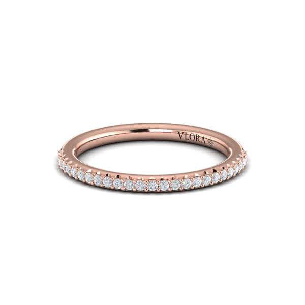 Matching Bands Wedding Band in 14K Rose Gold by Vlora Bridal