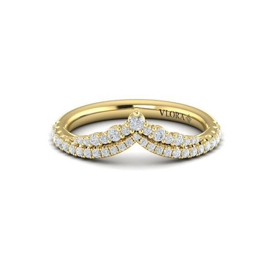 Delicate Chevron Contoured Band