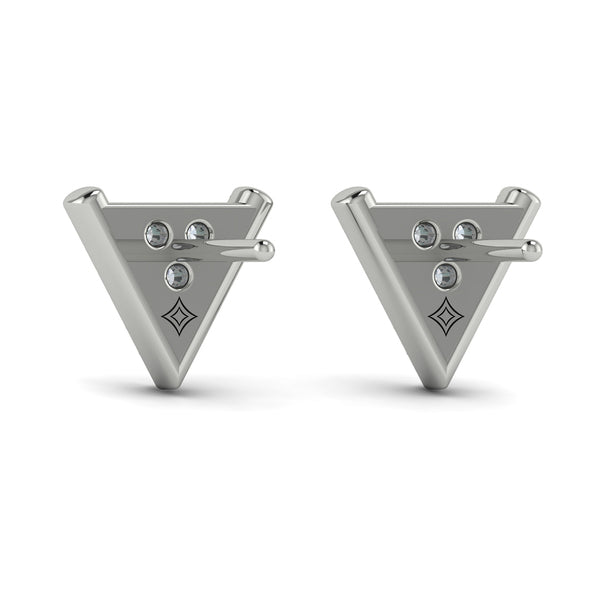 Diamond Trinity Stud Earrings