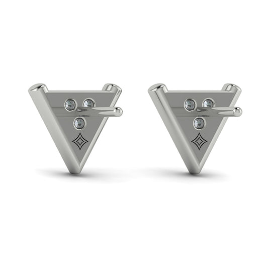 Diamond Trinity Stud Earrings