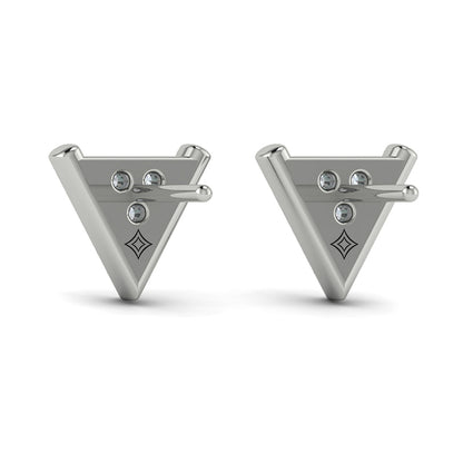 Diamond Trinity Stud Earrings
