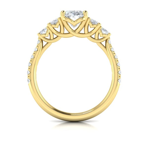 Quintet Oval Engagement Ring