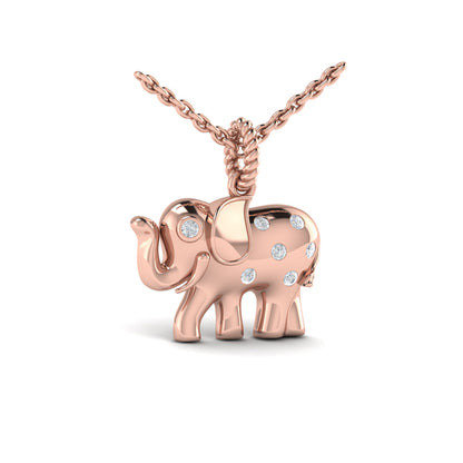 Diamond Elephant Pendant