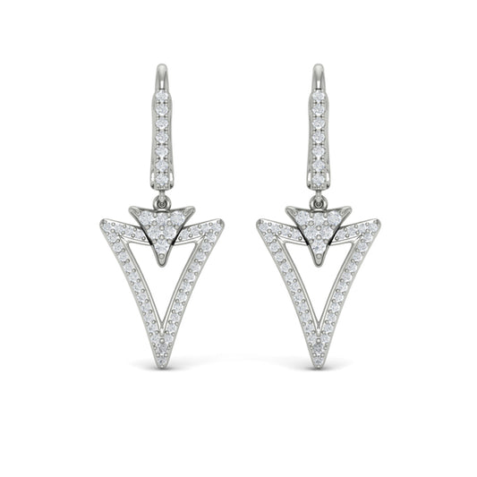 Diamond Earrings from MIRAVEL Collection in Platinum