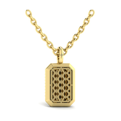 Diamond Medallion Alphabet Pendant Link Necklace, H